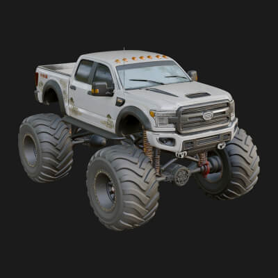 Monster Truck Model Design 12 3D Print Model