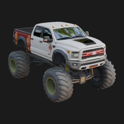 Monster Truck Model Design 13 3D Print Model