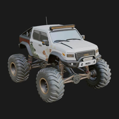 Monster Truck Model Design 15 3D Print Model