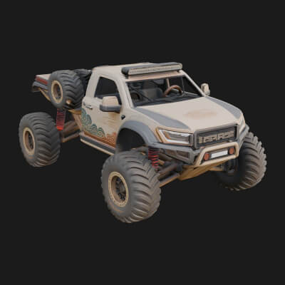 Monster Truck Model Design 17 3D Print Model