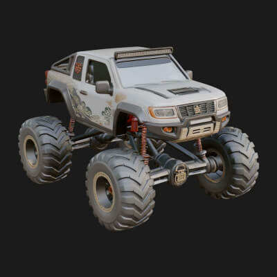 Monster Truck Model Design 19 3D Print Model