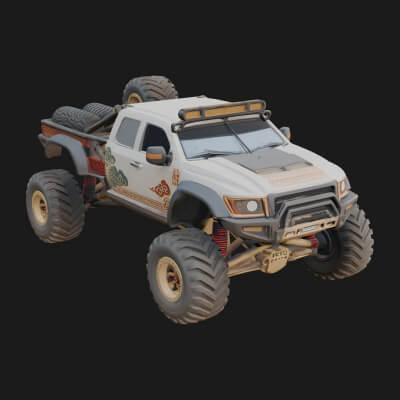 Monster Truck Model Design 20 3D Print Model