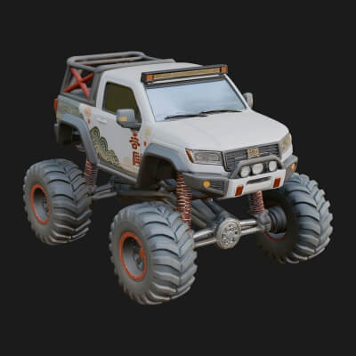 Monster Truck Model Design 21 3D Print Model
