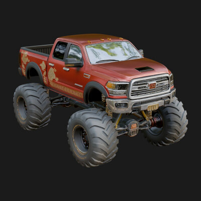 Monster Truck Model Design 3 3D Print Model
