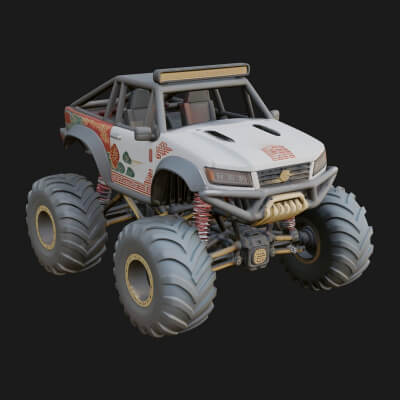 Monster Truck Model Design 5 3D Print Model