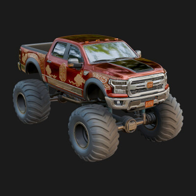 Monster Truck Model Design 6 3D Print Model