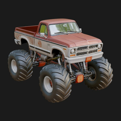 Monster Truck Model Design 7 3D Print Model