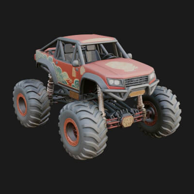 Monster Truck Model Design 9 3D Print Model