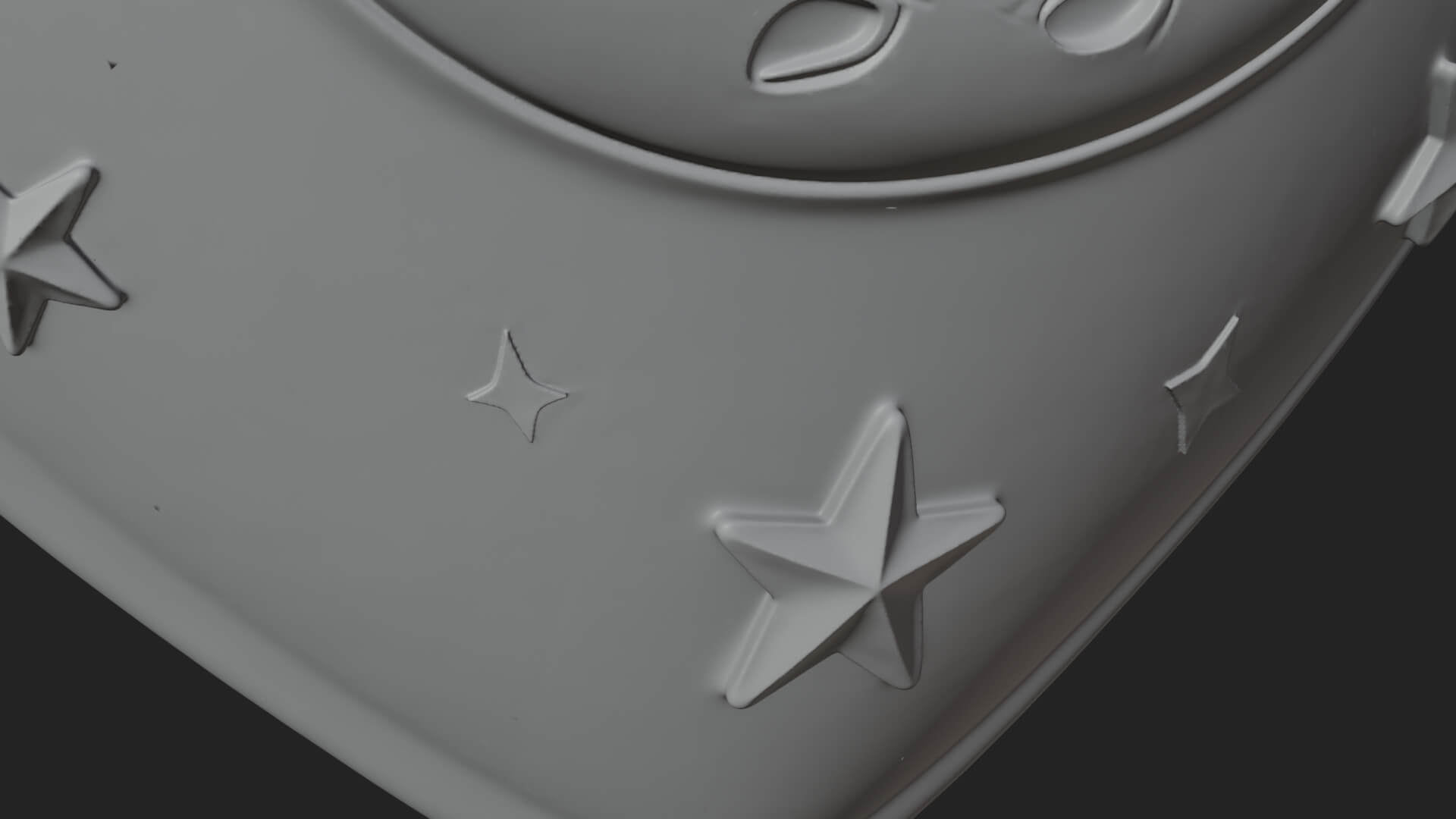 Moon and Star Heart Plaque Design 1 3D Print Model 3D Model