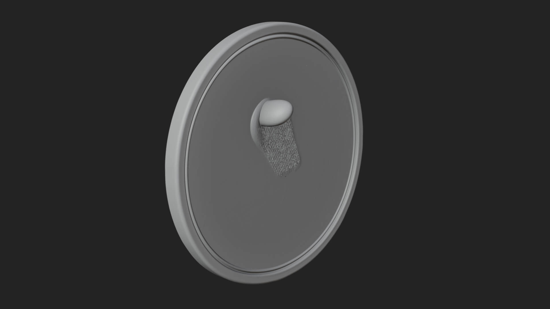 Moon Goddess Disc Plaque Design 2 3D Print Model 3D Model