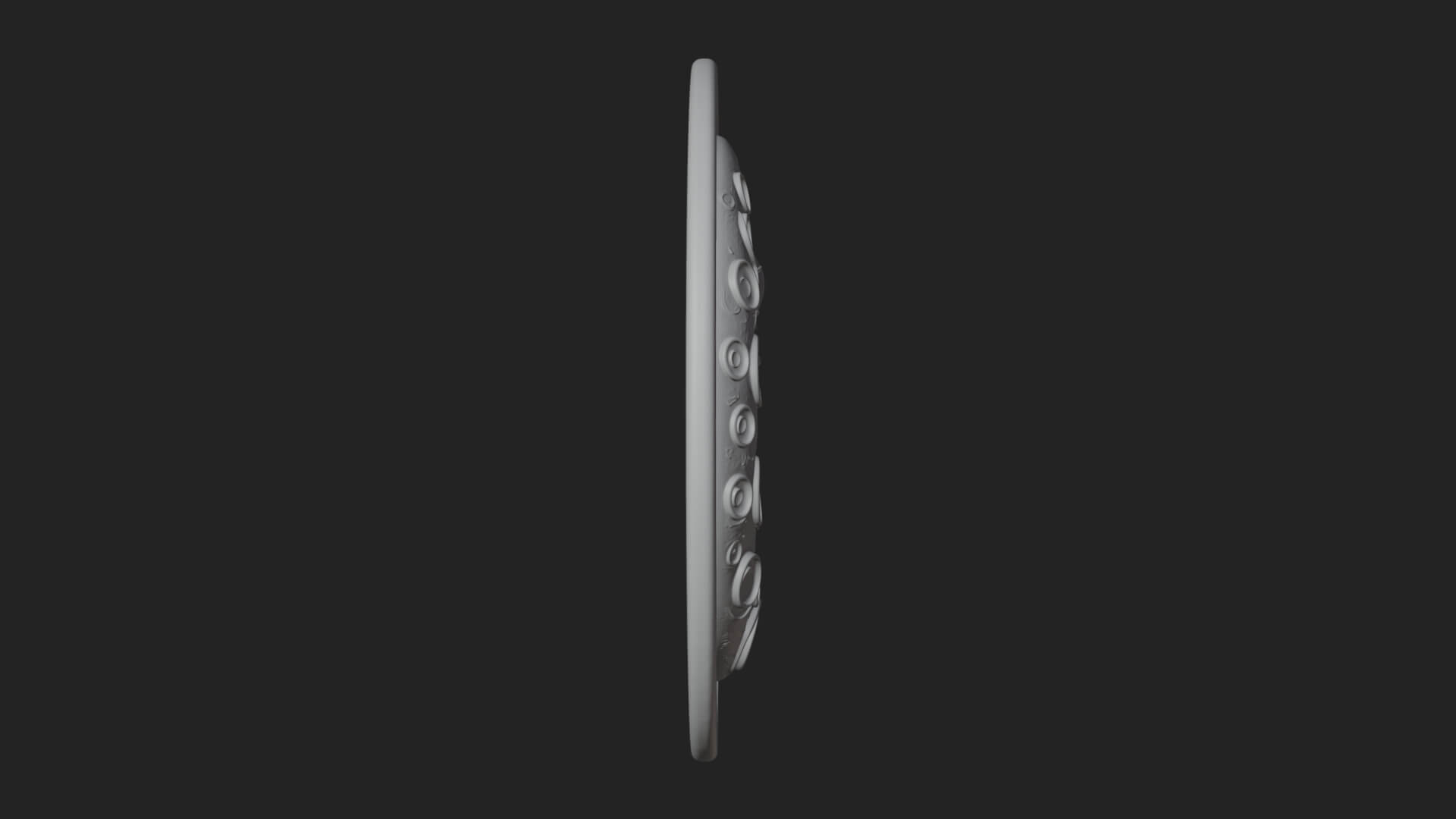 Moon Goddess Disc Plaque Design 3 3D Print Model 3D Model