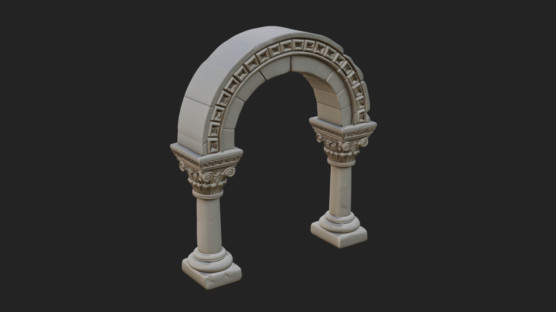 Moorish Arch Gateway Model Design 10 3D Print Model 3D Model