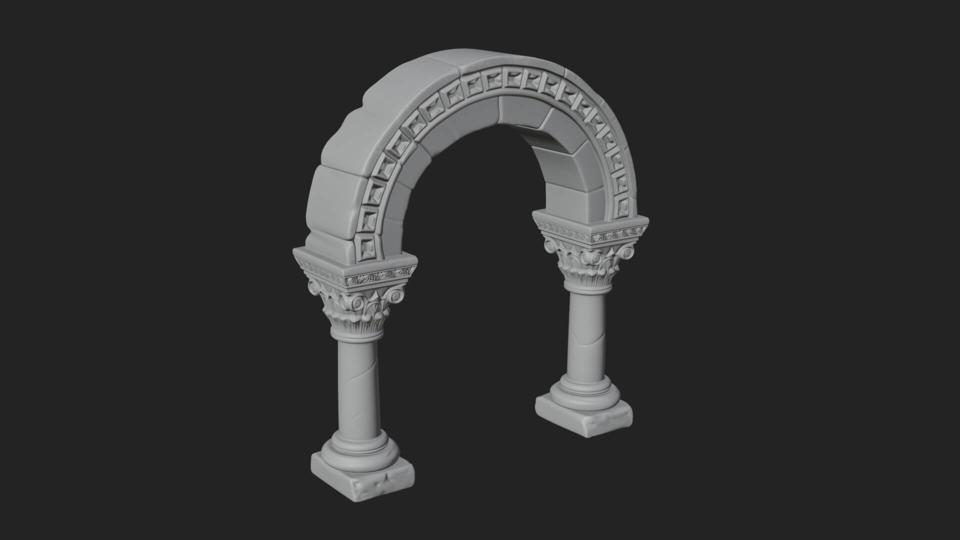 Moorish Arch Gateway Model Design 10 3D Print Model 3D Model