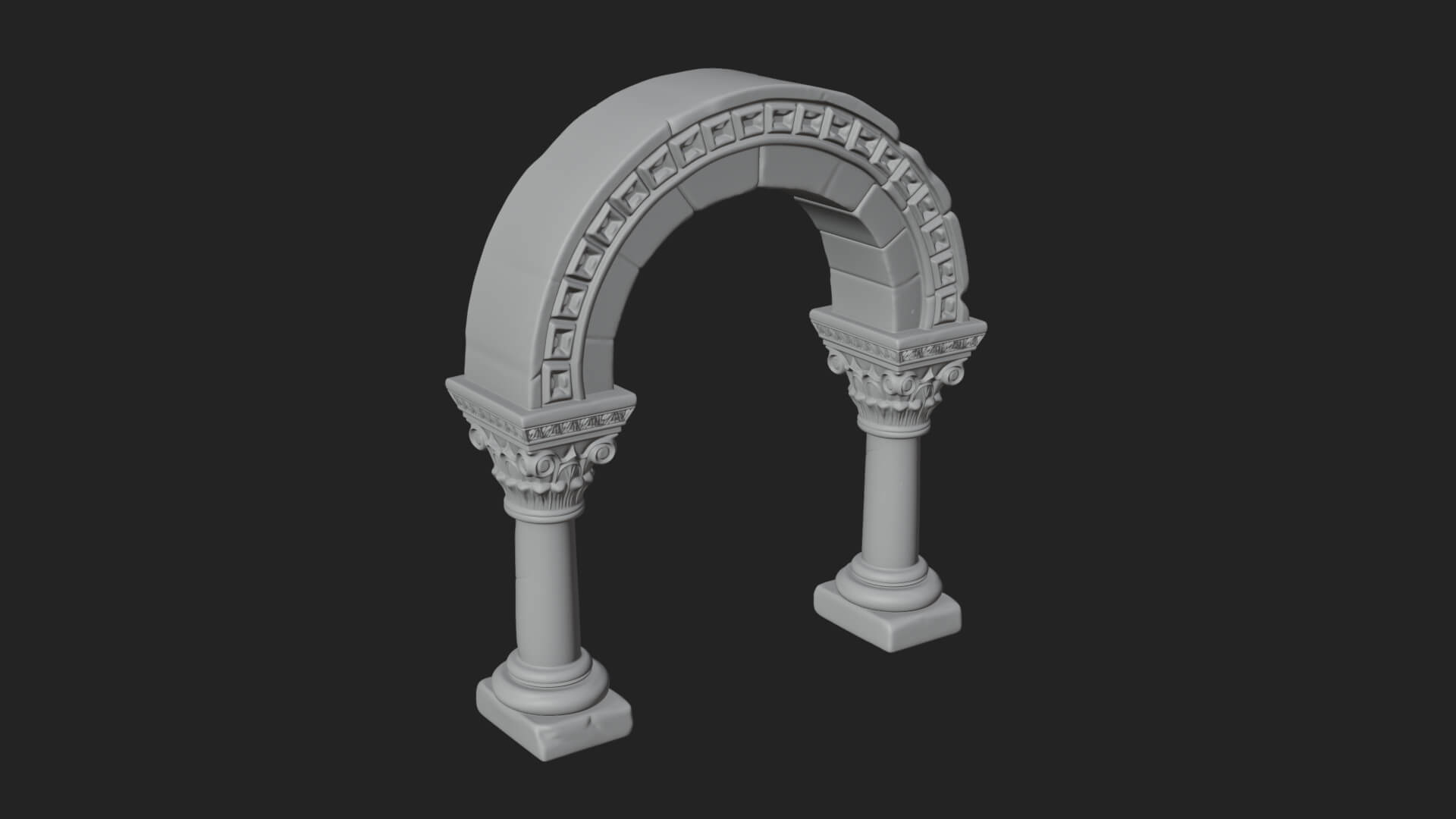 Moorish Arch Gateway Model Design 10 3D Print Model 3D Model