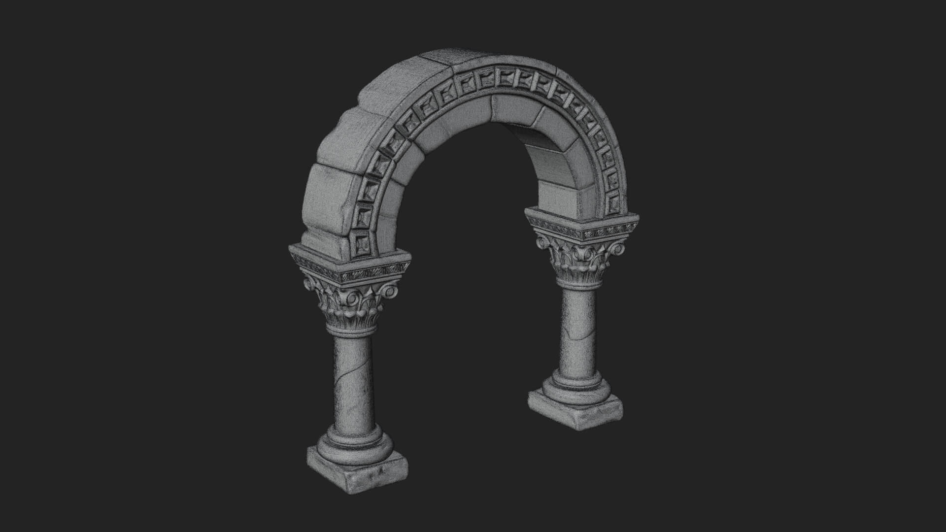 Moorish Arch Gateway Model Design 10 3D Print Model 3D Model