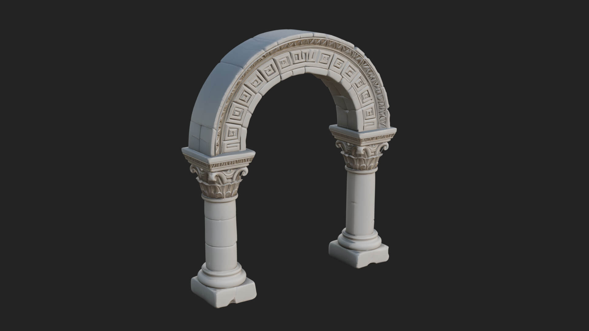 Moorish Arch Gateway Model Design 11 3D Print Model 3D Model
