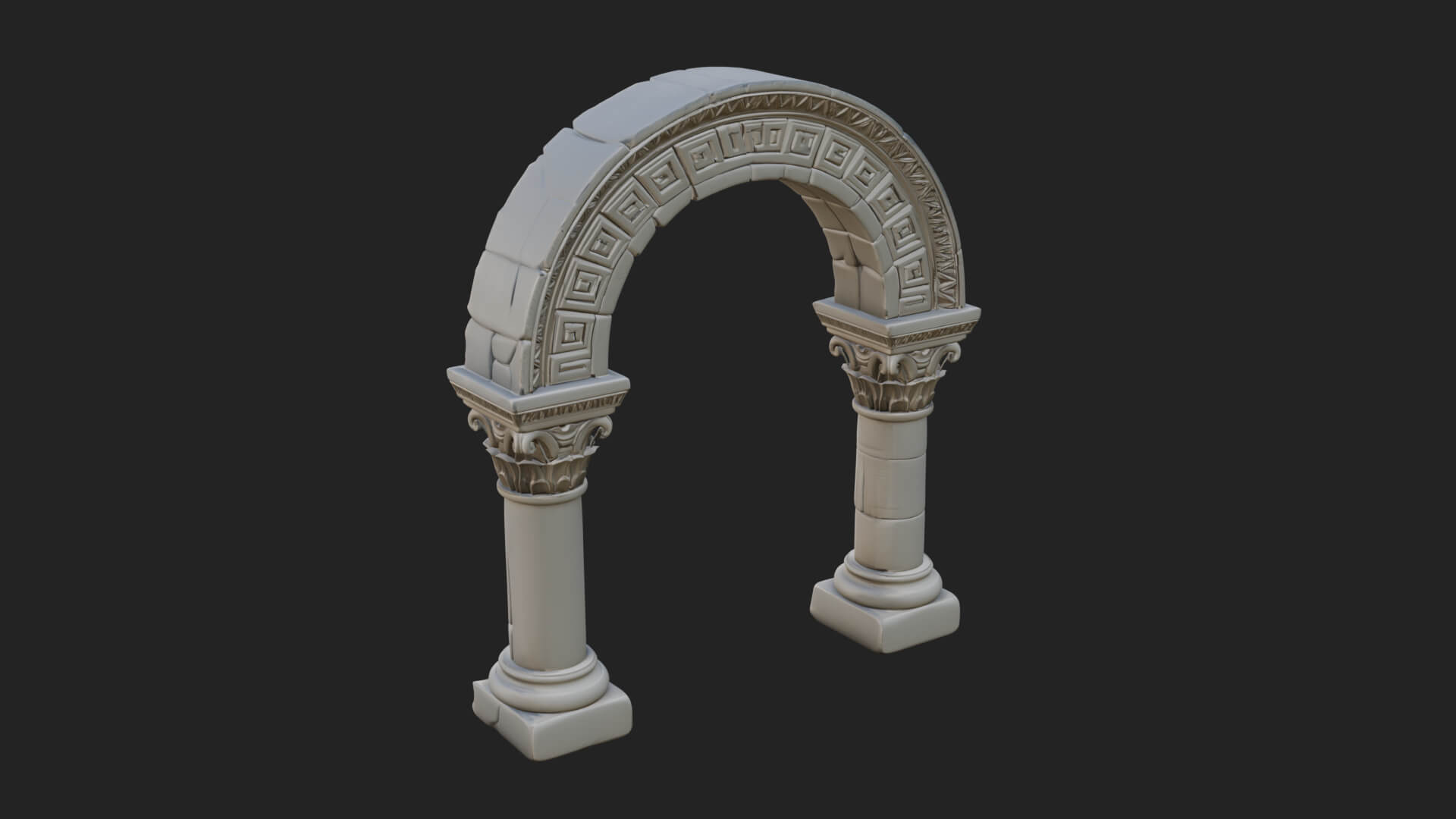 Moorish Arch Gateway Model Design 11 3D Print Model 3D Model