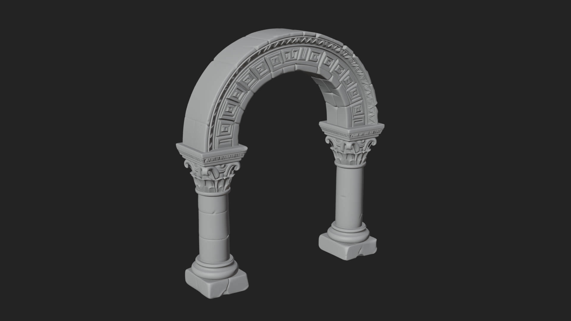 Moorish Arch Gateway Model Design 11 3D Print Model 3D Model