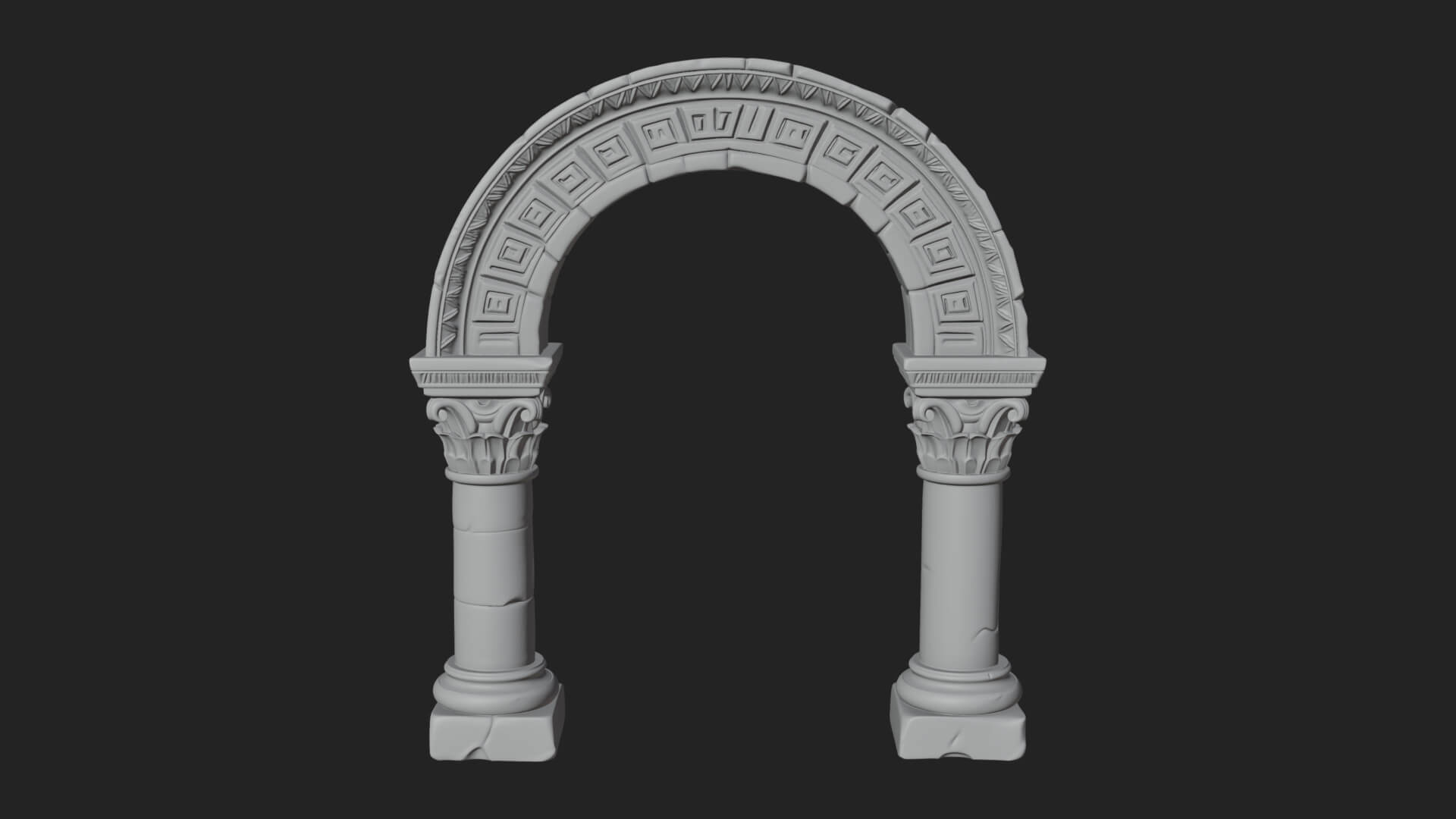 Moorish Arch Gateway Model Design 11 3D Print Model 3D Model