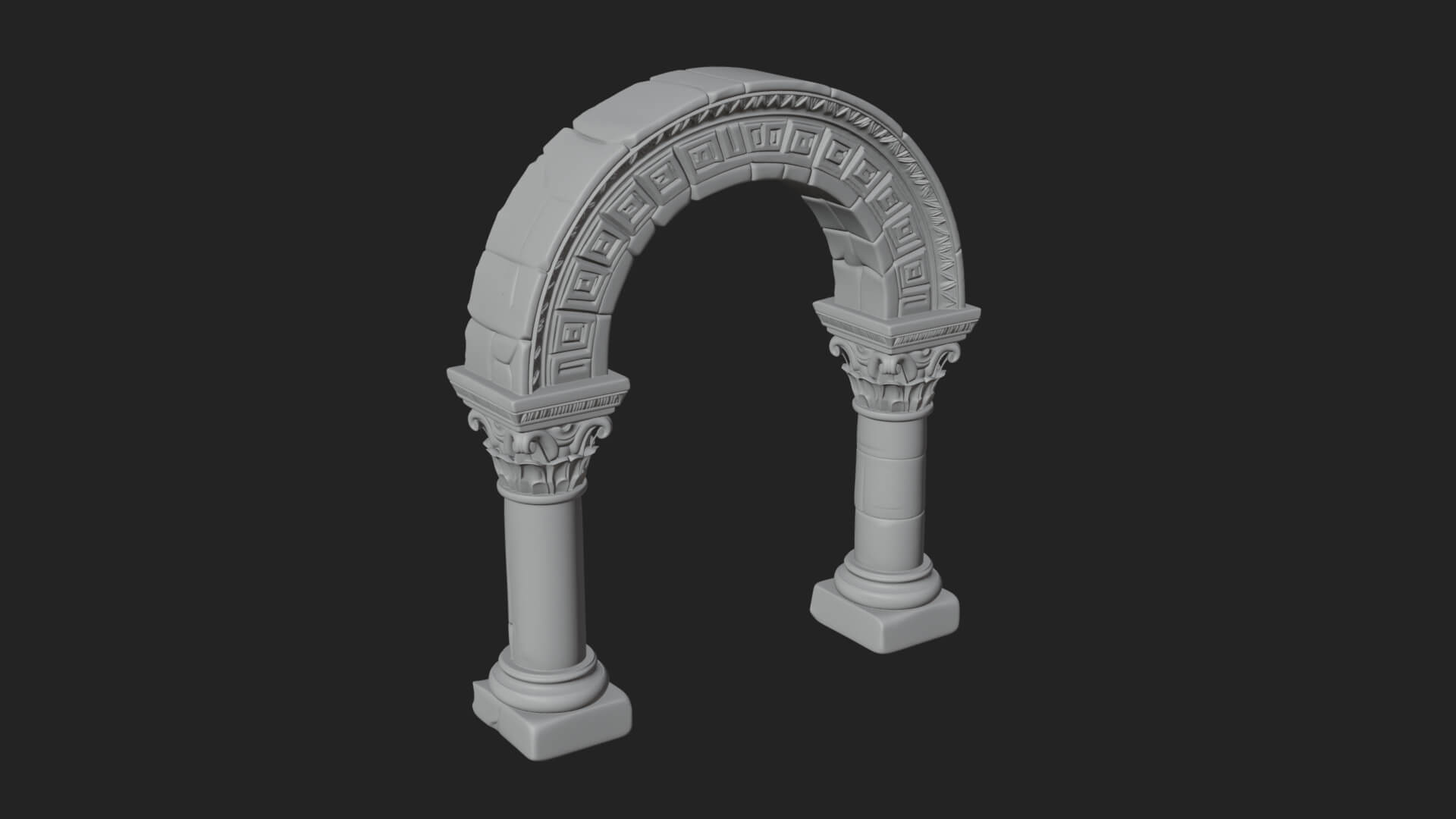 Moorish Arch Gateway Model Design 11 3D Print Model 3D Model
