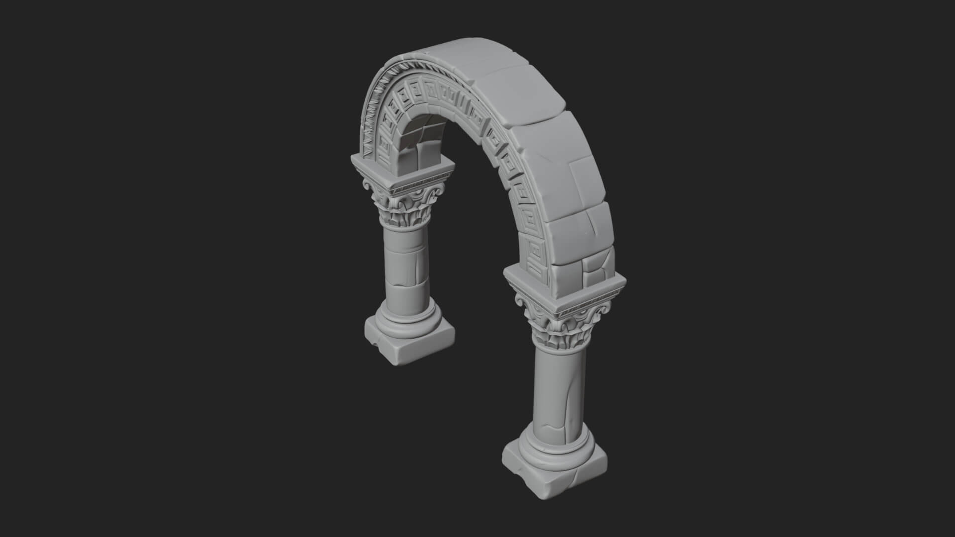 Moorish Arch Gateway Model Design 11 3D Print Model 3D Model