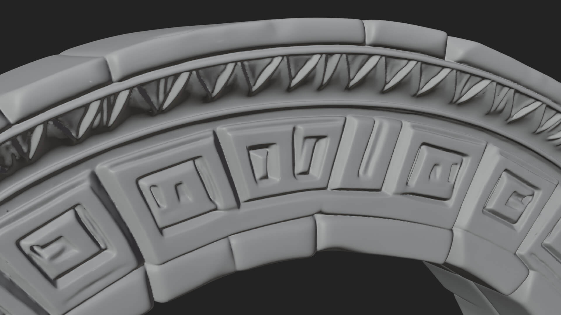Moorish Arch Gateway Model Design 11 3D Print Model 3D Model