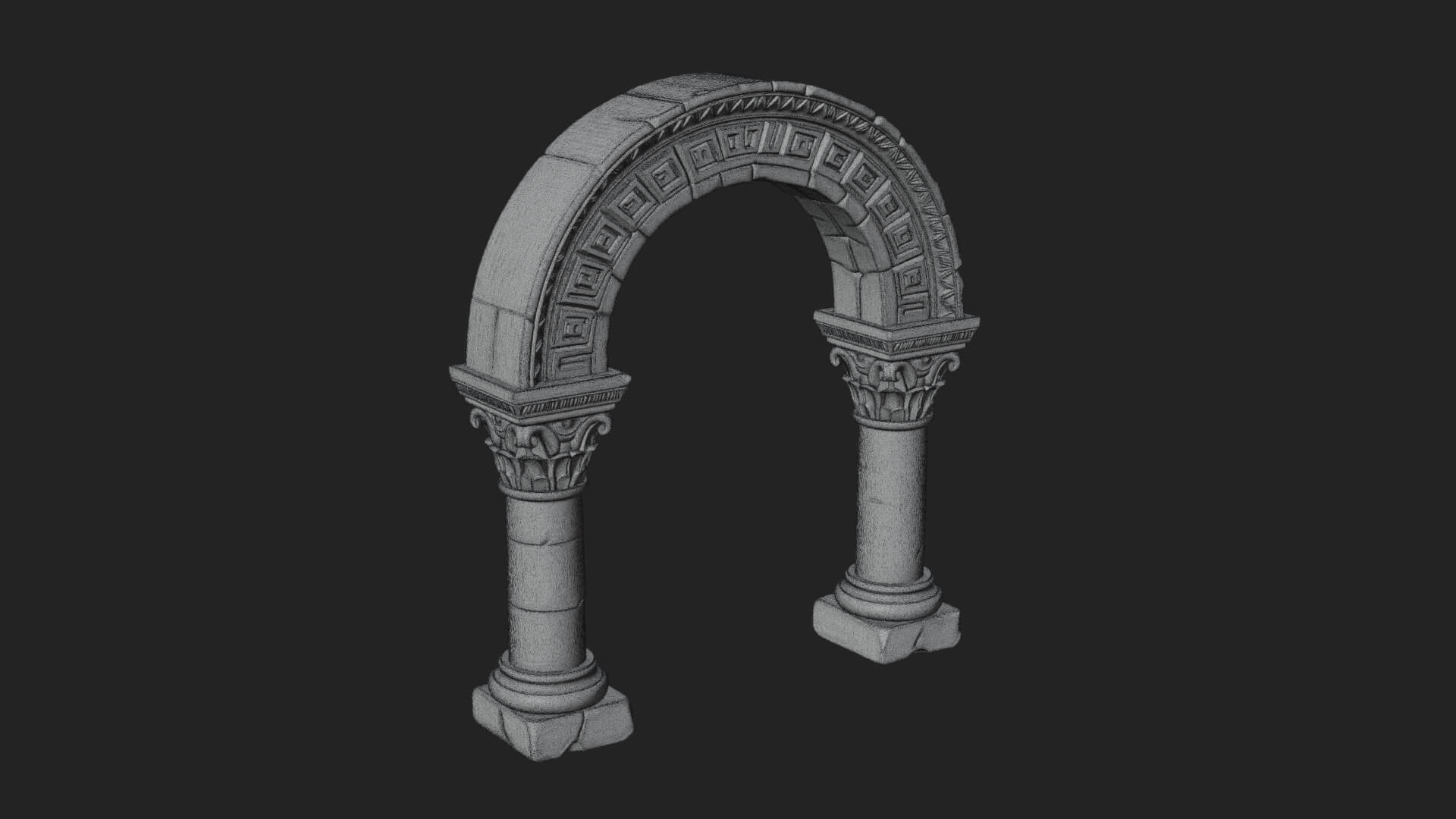 Moorish Arch Gateway Model Design 11 3D Print Model 3D Model