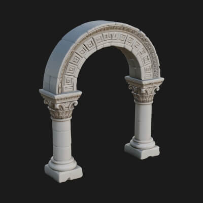 Moorish Arch Gateway Model Design 11 3D Print Model