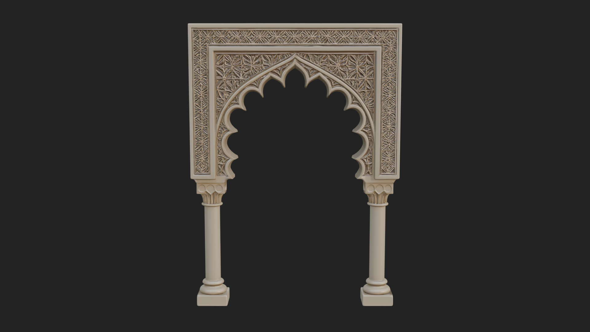 Moorish Arch Gateway Model Design 12 3D Print Model 3D Model
