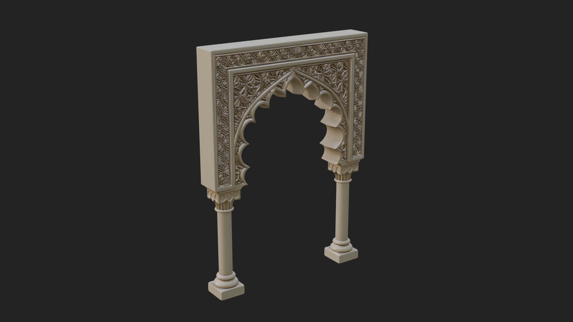 Moorish Arch Gateway Model Design 12 3D Print Model 3D Model