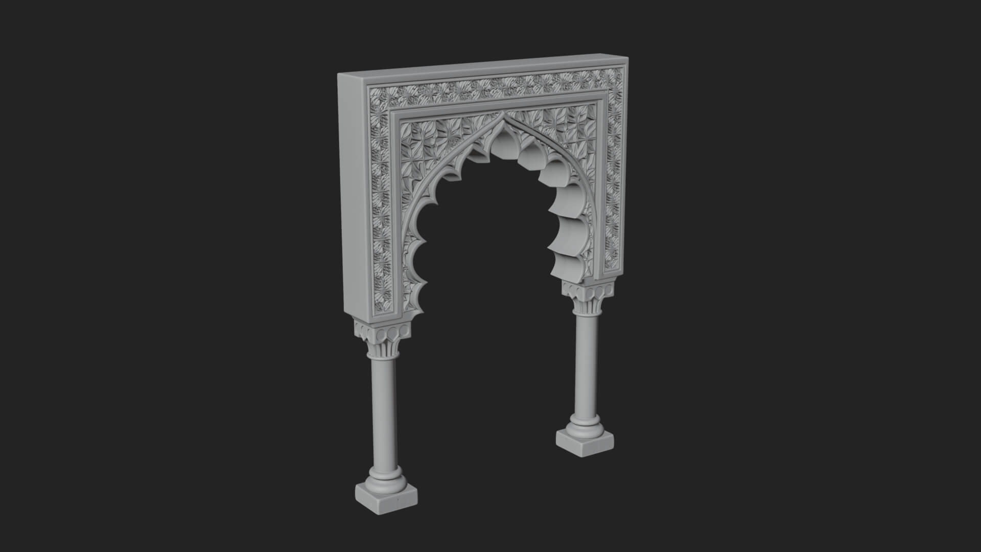 Moorish Arch Gateway Model Design 12 3D Print Model 3D Model