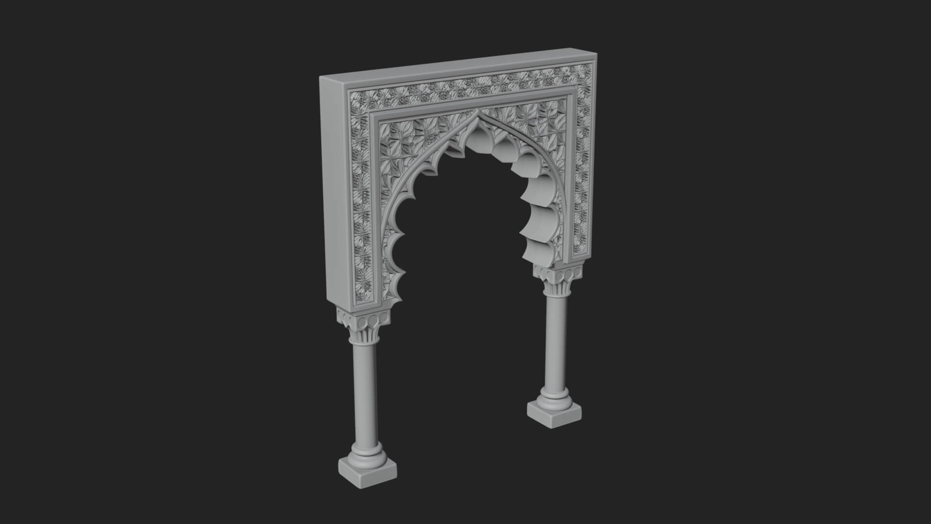 Moorish Arch Gateway Model Design 12 3D Print Model 3D Model