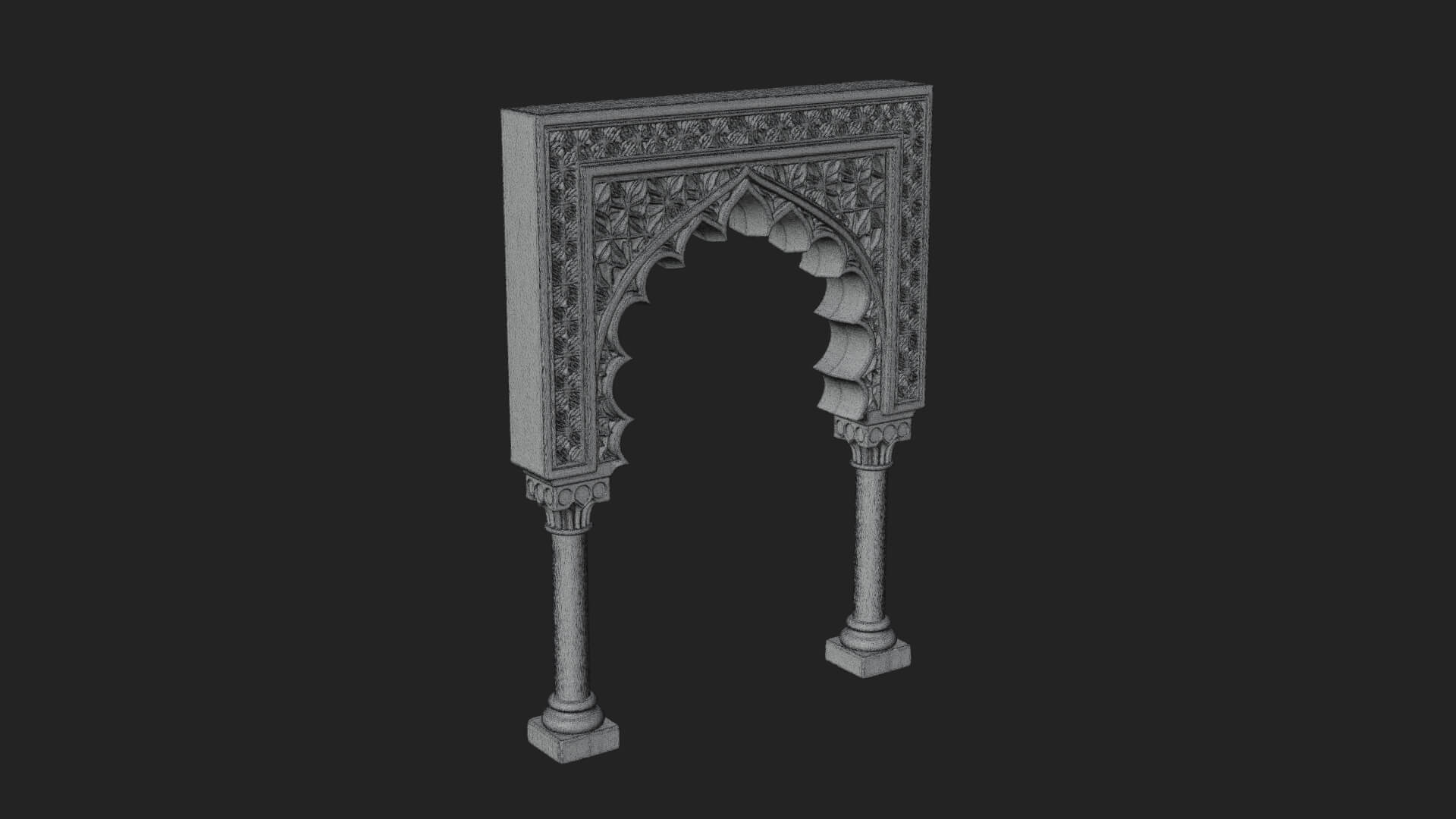 Moorish Arch Gateway Model Design 12 3D Print Model 3D Model