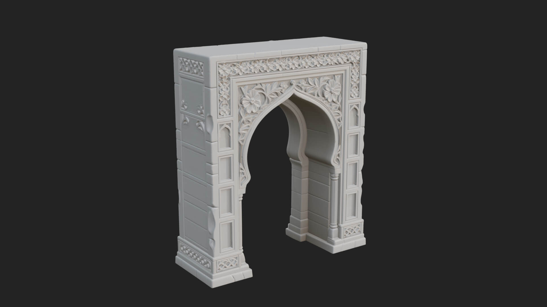 Moorish Arch Gateway Model Design 13 3D Print Model 3D Model