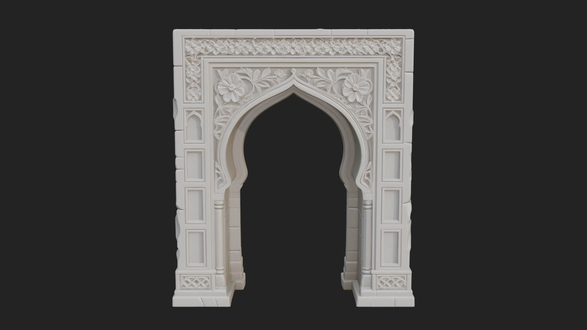 Moorish Arch Gateway Model Design 13 3D Print Model 3D Model