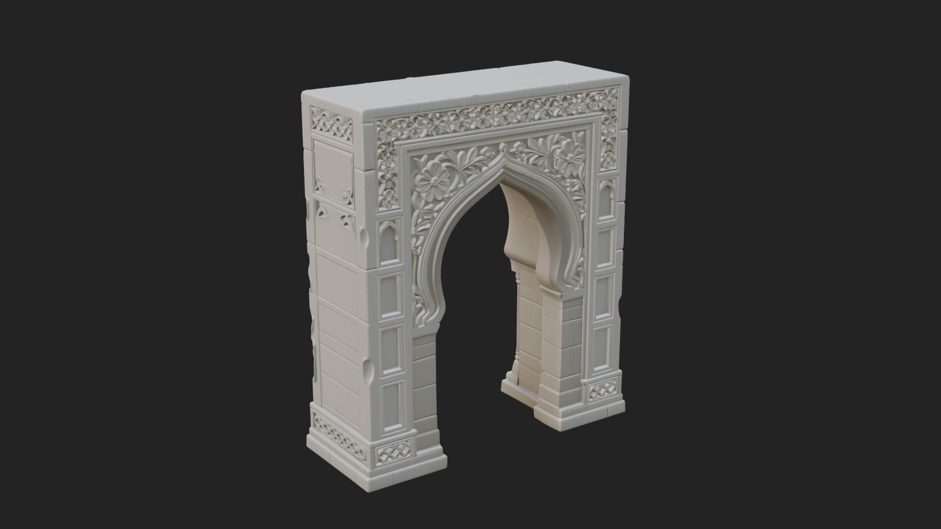 Moorish Arch Gateway Model Design 13 3D Print Model 3D Model