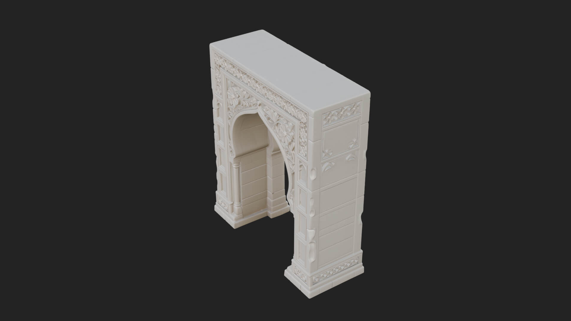 Moorish Arch Gateway Model Design 13 3D Print Model 3D Model