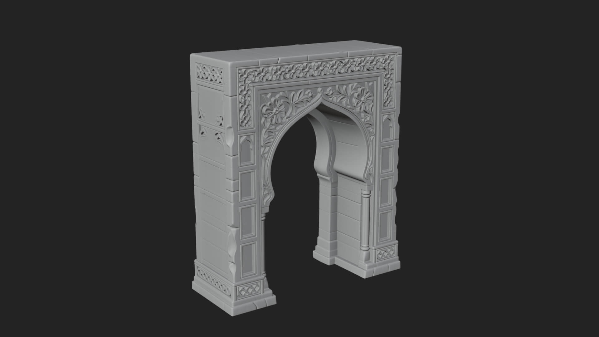 Moorish Arch Gateway Model Design 13 3D Print Model 3D Model