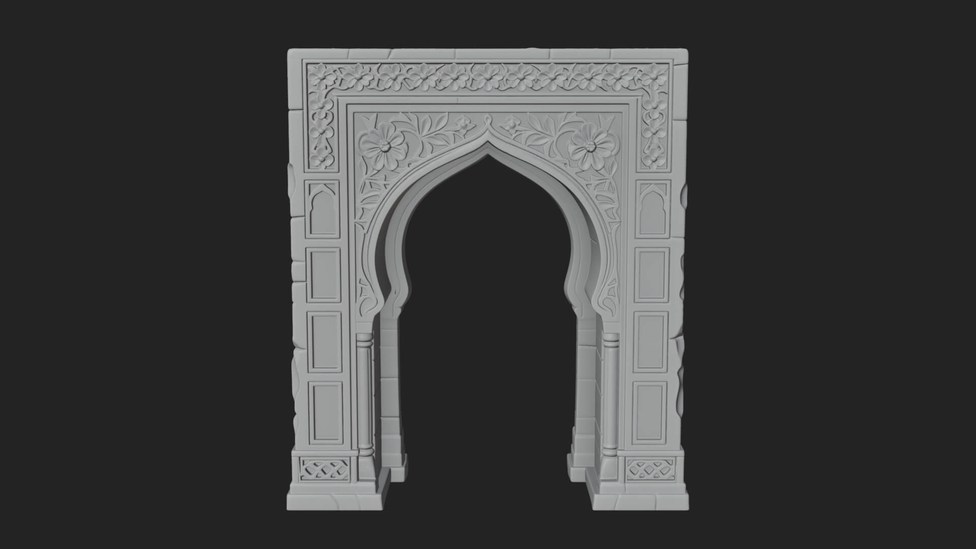 Moorish Arch Gateway Model Design 13 3D Print Model 3D Model
