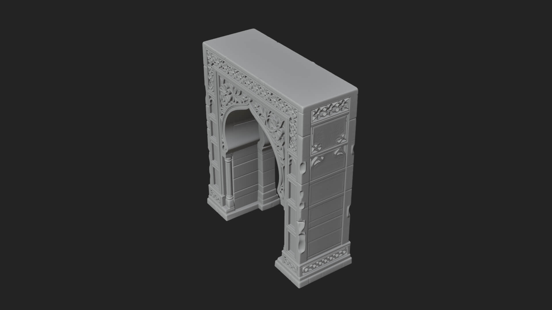 Moorish Arch Gateway Model Design 13 3D Print Model 3D Model