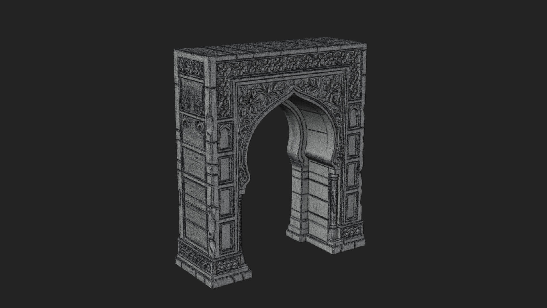 Moorish Arch Gateway Model Design 13 3D Print Model 3D Model
