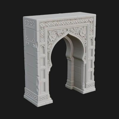 Moorish Arch Gateway Model Design 13 3D Print Model