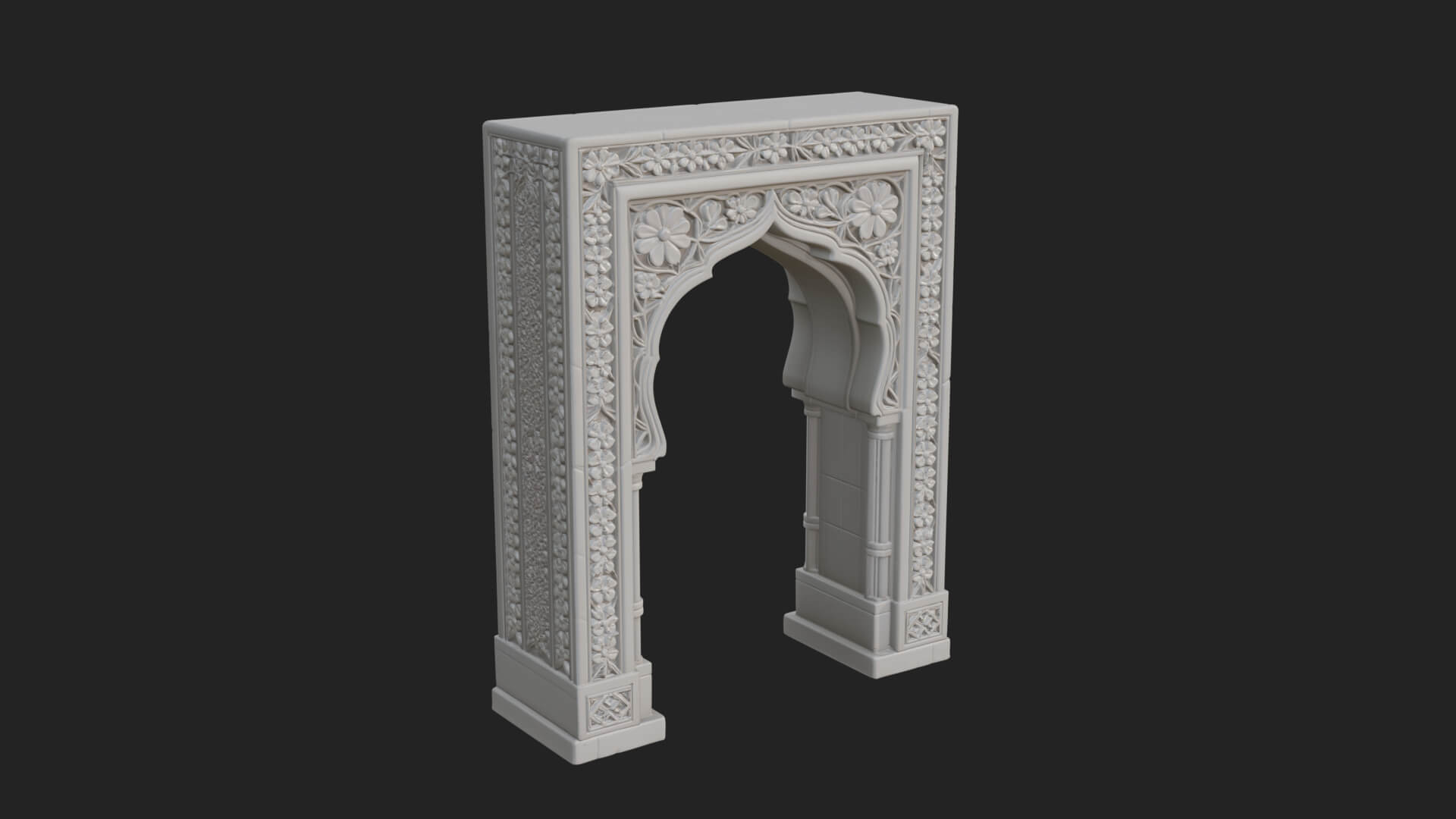 Moorish Arch Gateway Model Design 14 3D Print Model 3D Model