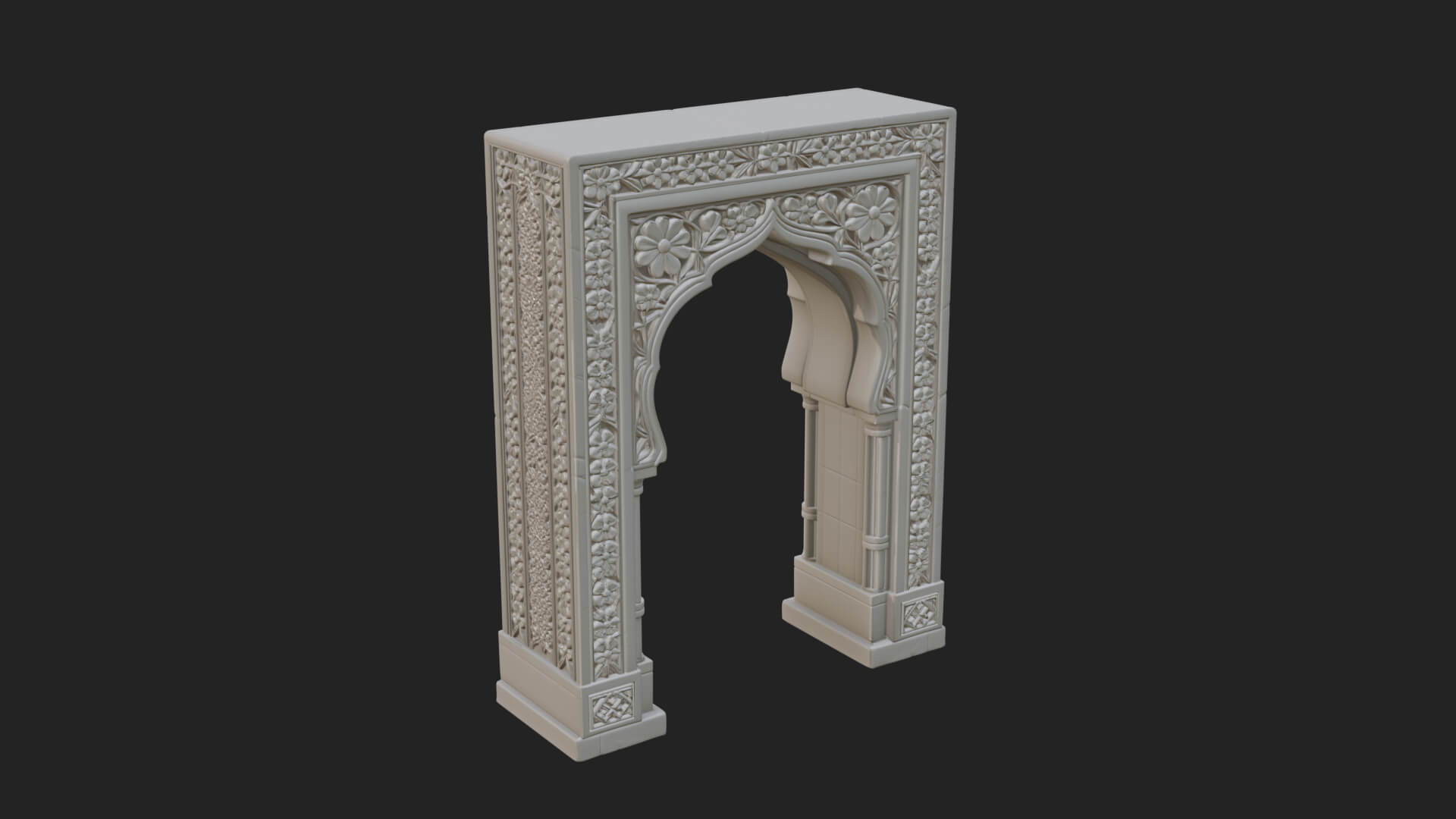 Moorish Arch Gateway Model Design 14 3D Print Model 3D Model