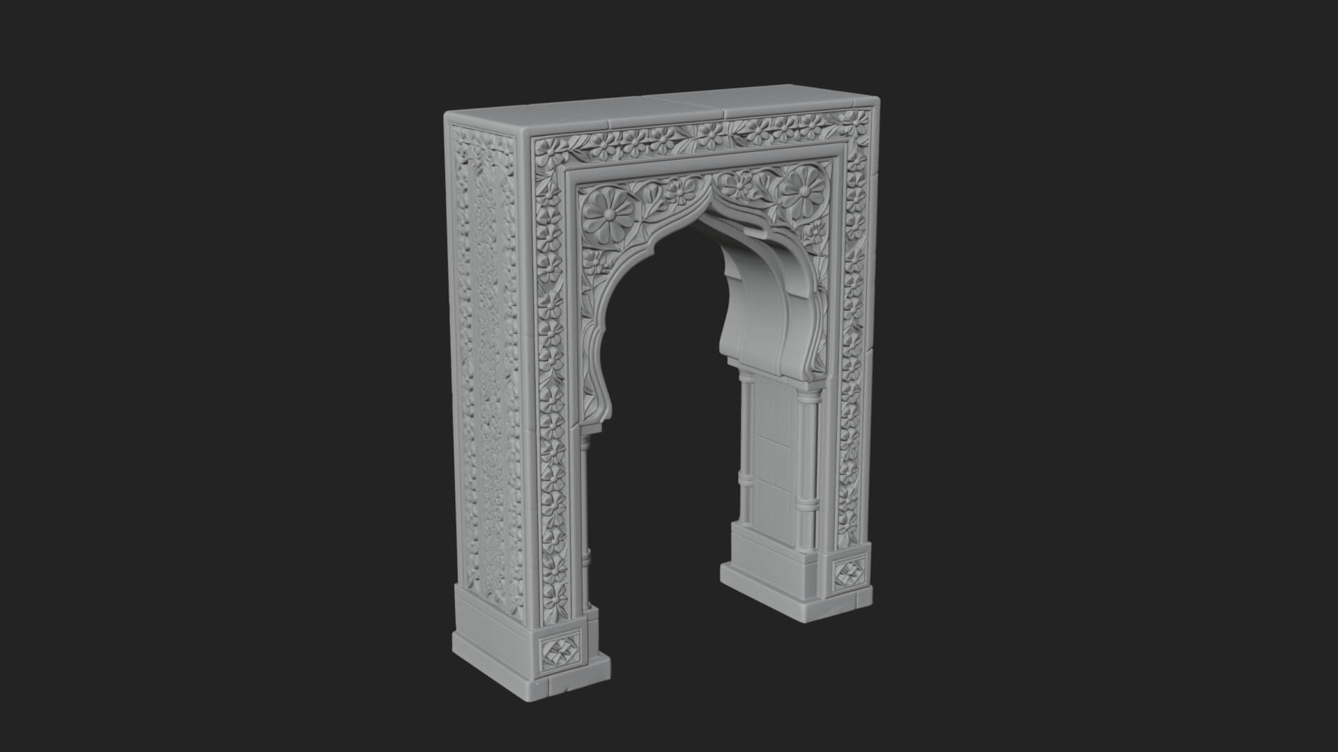 Moorish Arch Gateway Model Design 14 3D Print Model 3D Model