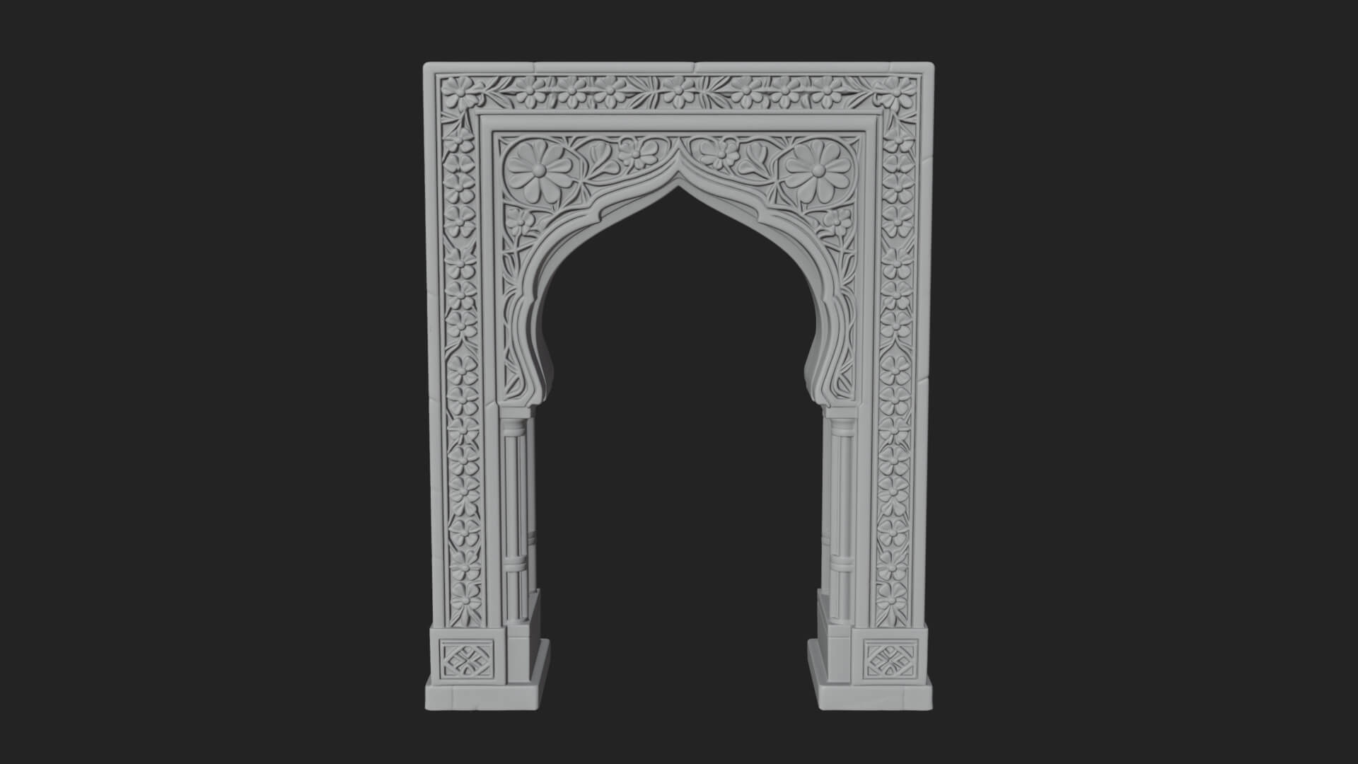 Moorish Arch Gateway Model Design 14 3D Print Model 3D Model