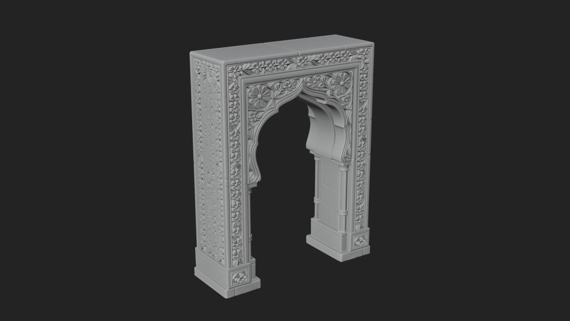 Moorish Arch Gateway Model Design 14 3D Print Model 3D Model