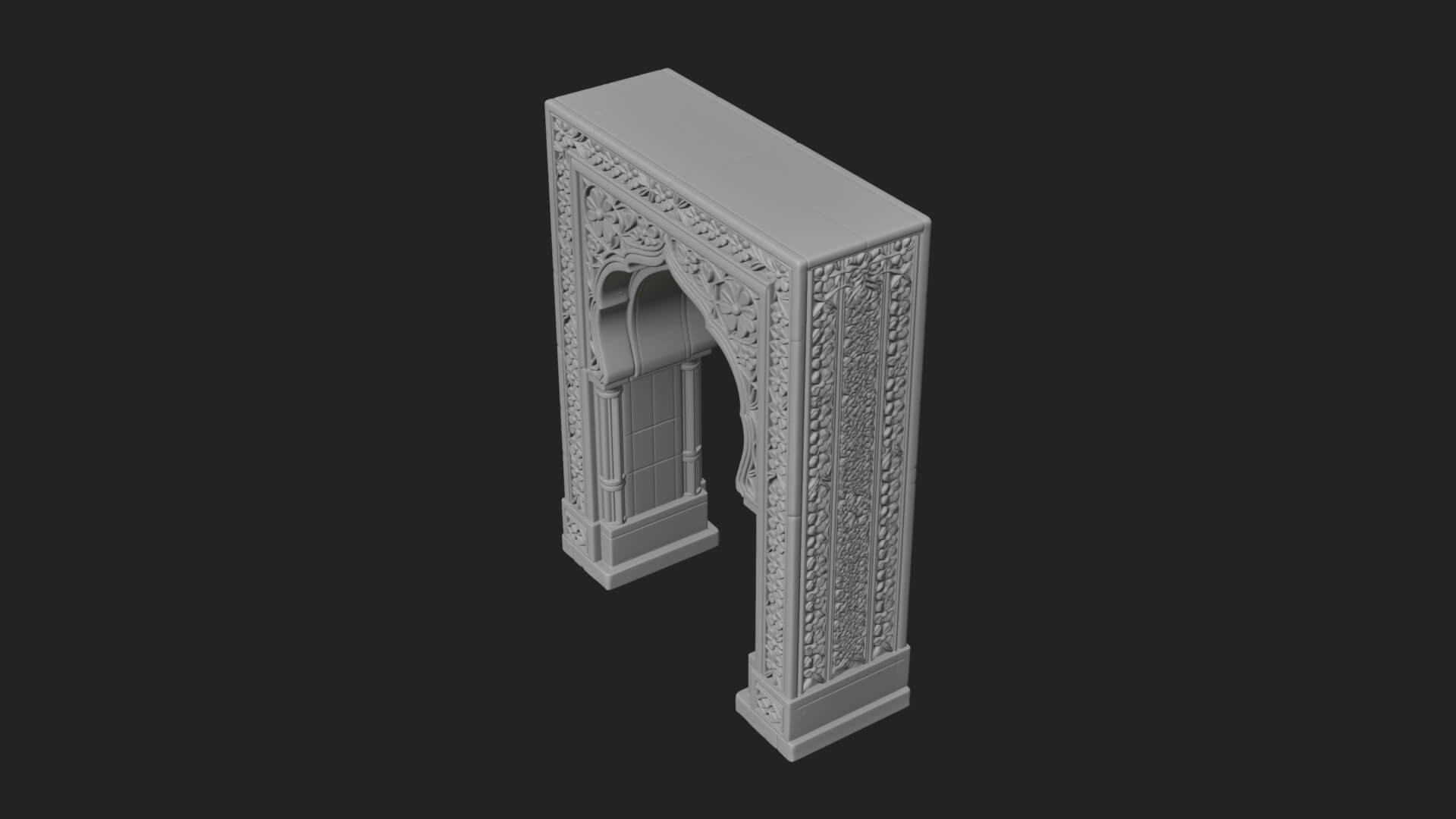 Moorish Arch Gateway Model Design 14 3D Print Model 3D Model