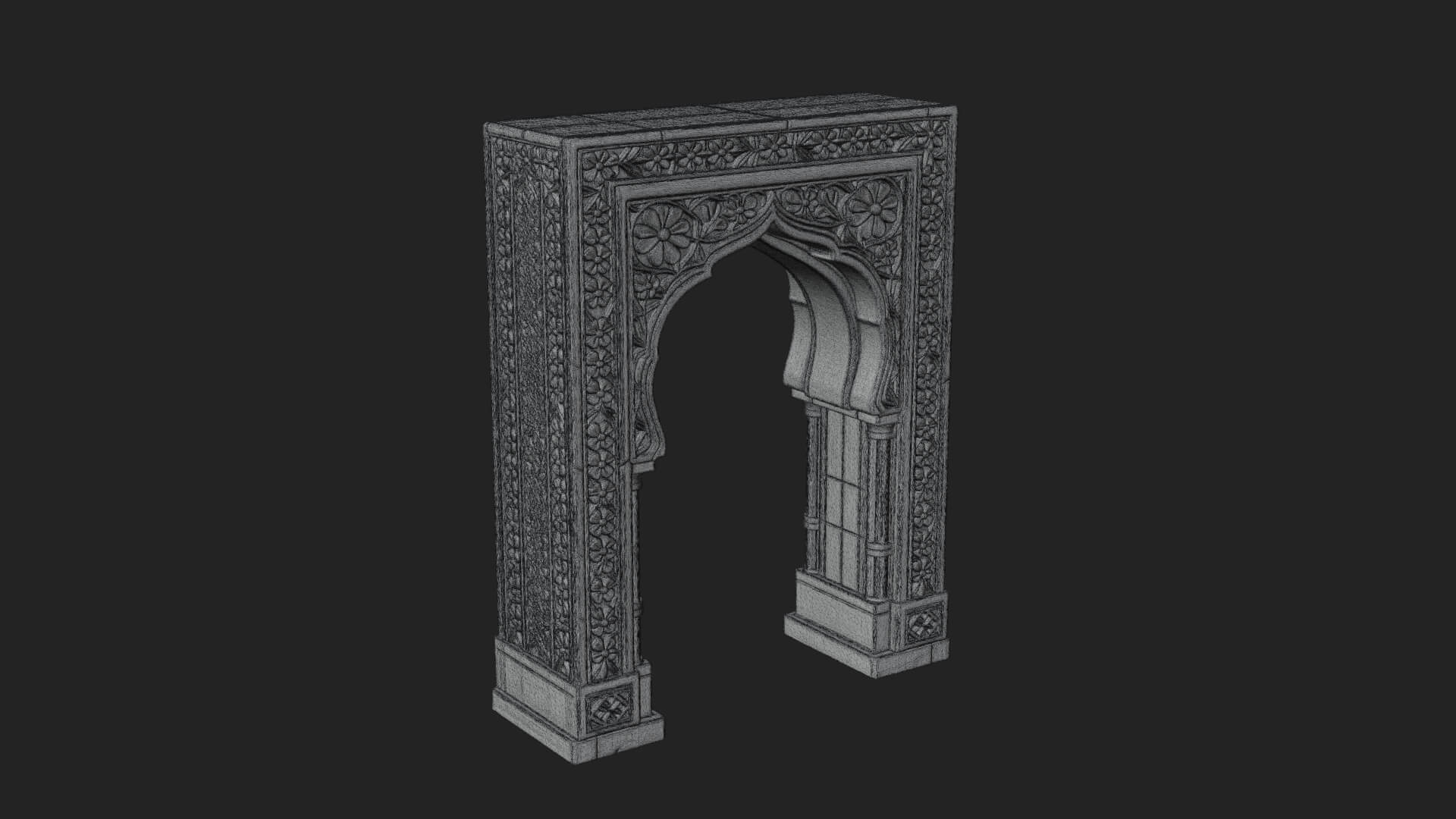 Moorish Arch Gateway Model Design 14 3D Print Model 3D Model