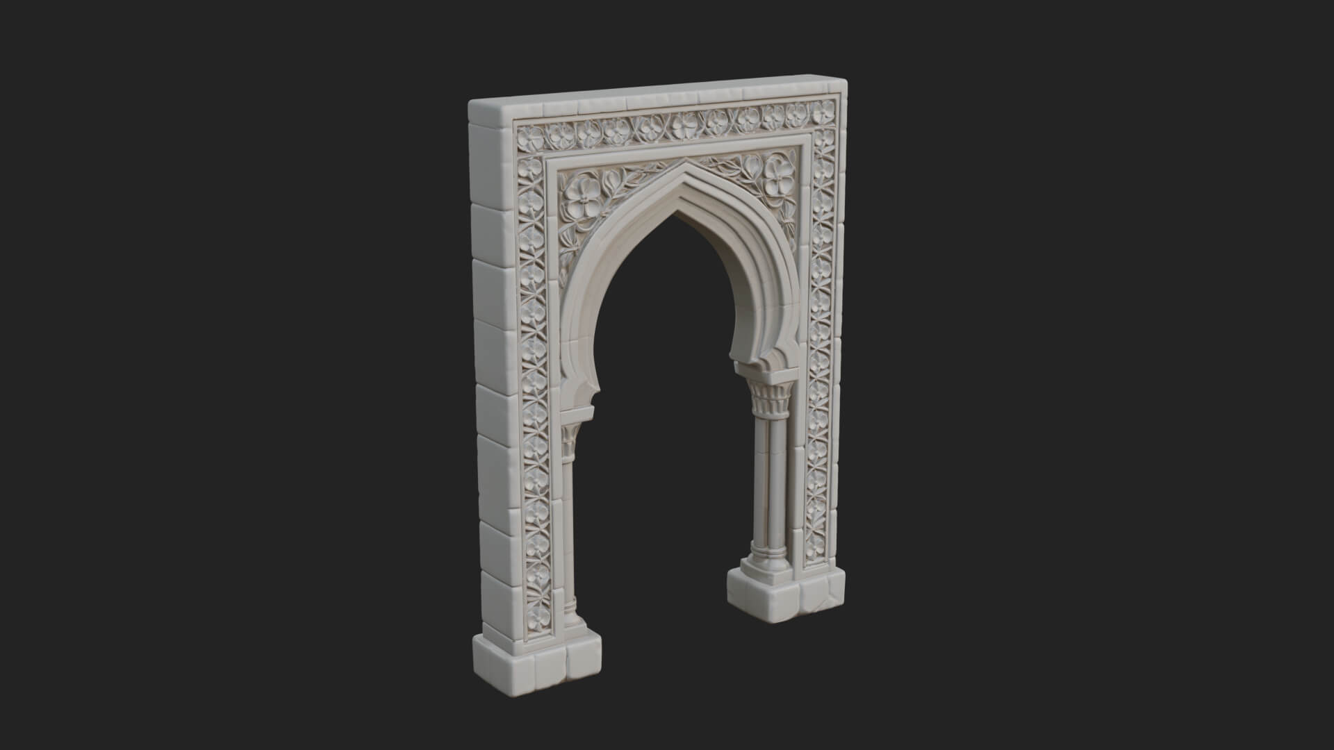 Moorish Arch Gateway Model Design 15 3D Print Model 3D Model
